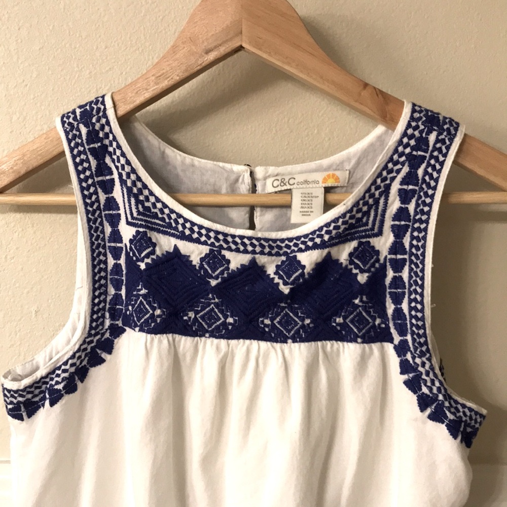 Embroidered knee length shift
